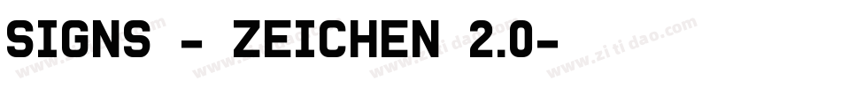 signs - zeichen 2.0字体转换